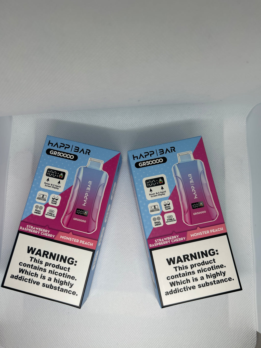 Strawberry Raspberry Cherry & Monster Peach | 50K Happ Bar | (3 in 1)