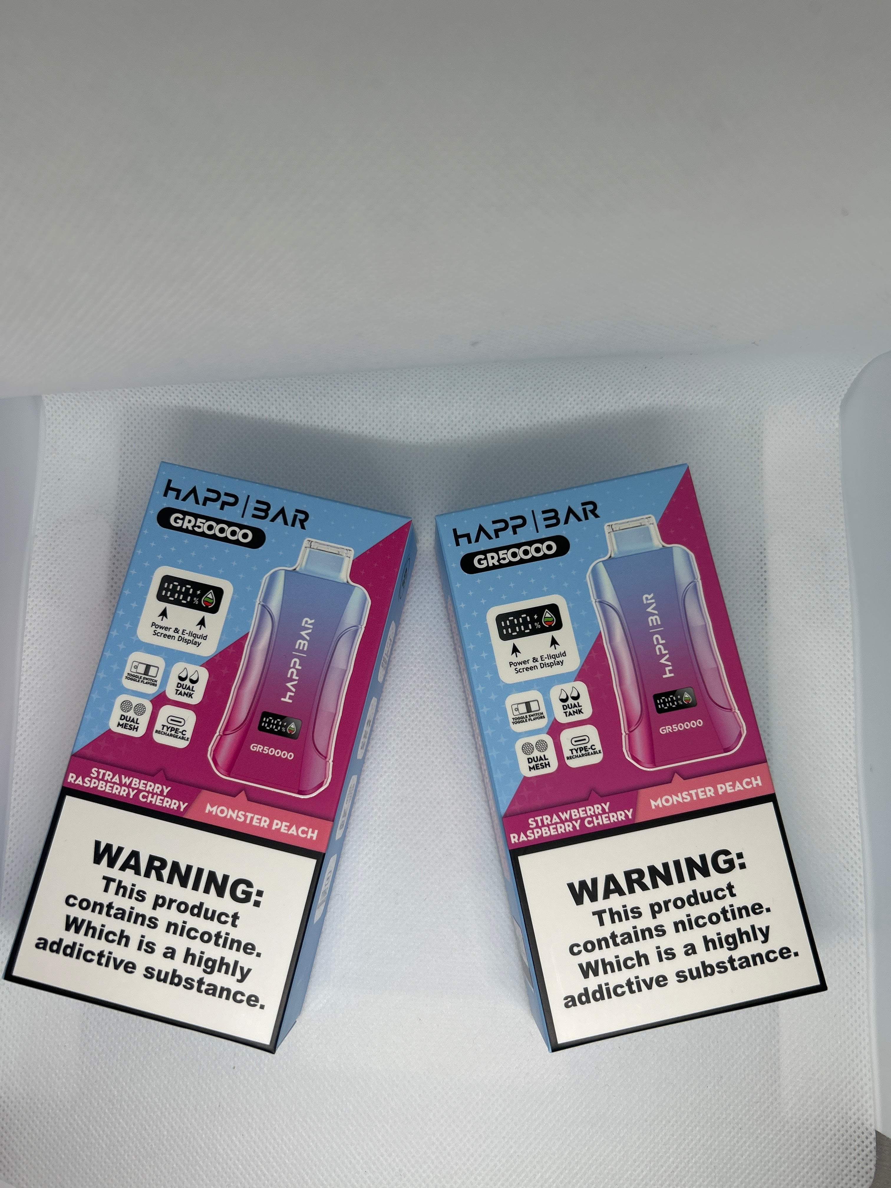 Strawberry Raspberry Cherry & Monster Peach | 50K Happ Bar | (3 in 1)