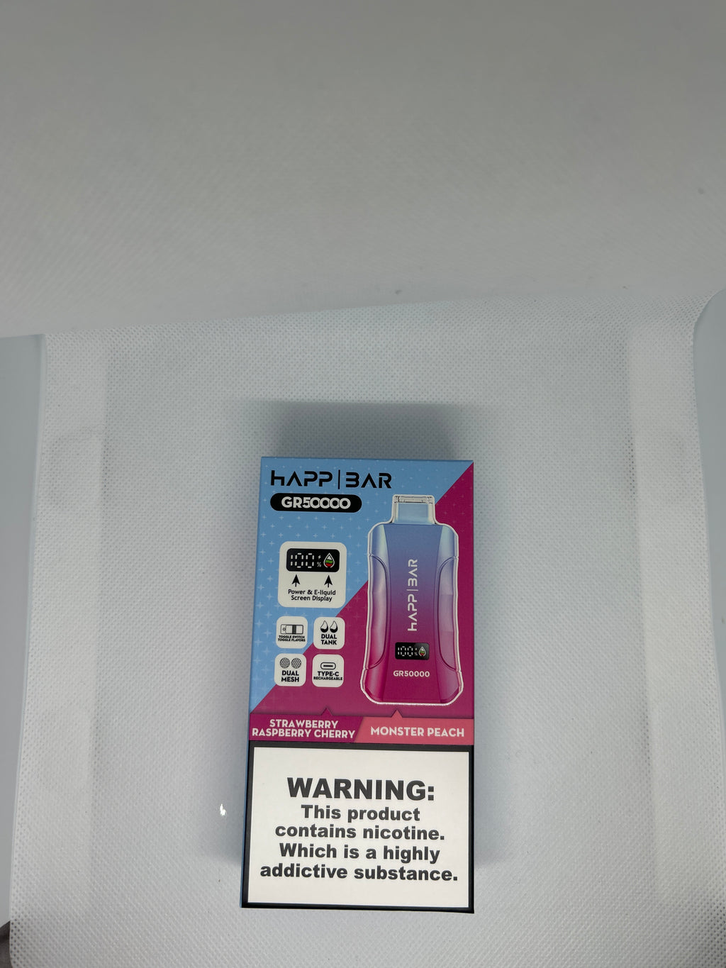 Strawberry Raspberry Cherry & Monster Peach | 50K Happ Bar | (3 in 1)