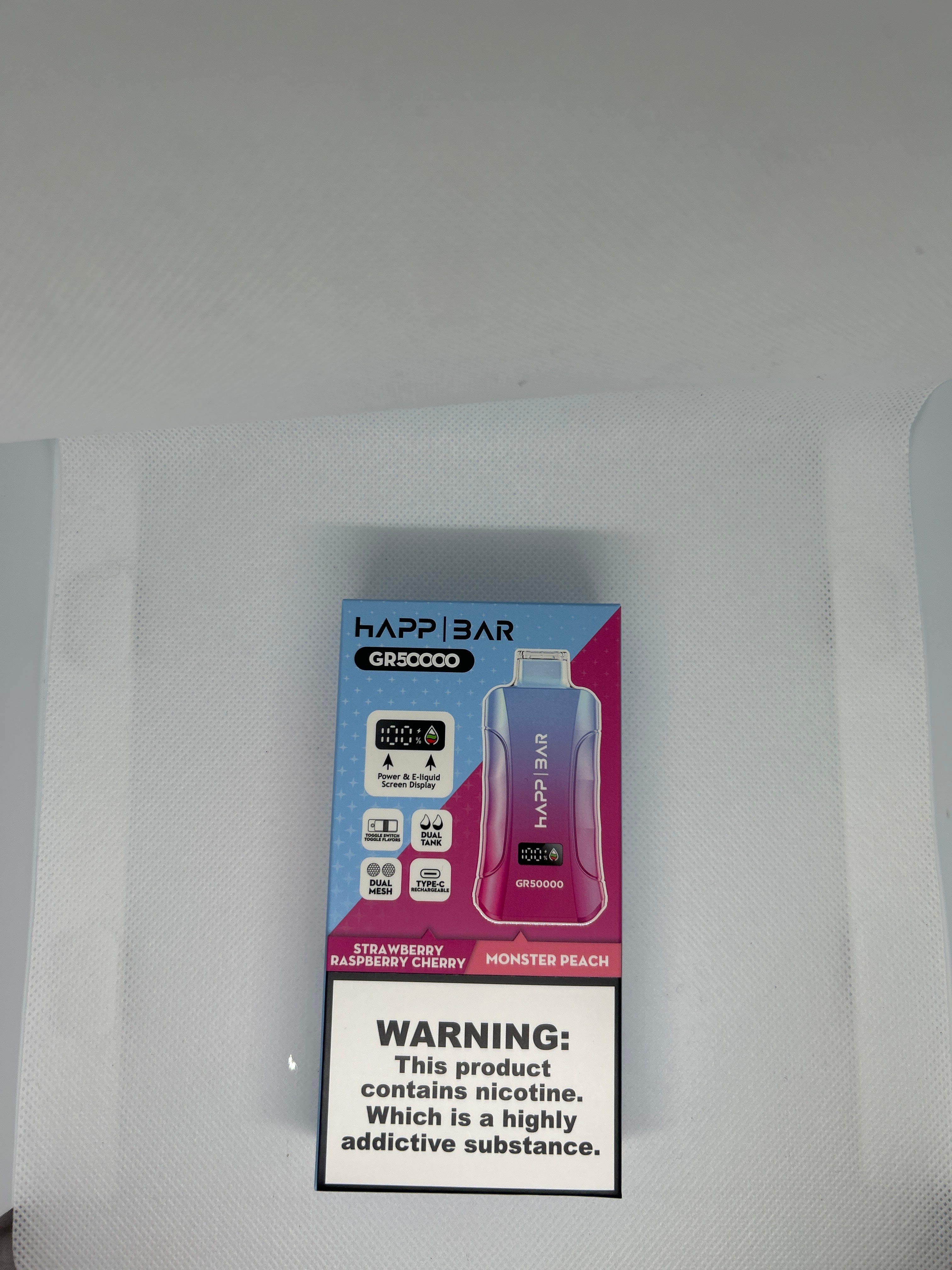 Strawberry Raspberry Cherry & Monster Peach | 50K Happ Bar | (3 in 1)