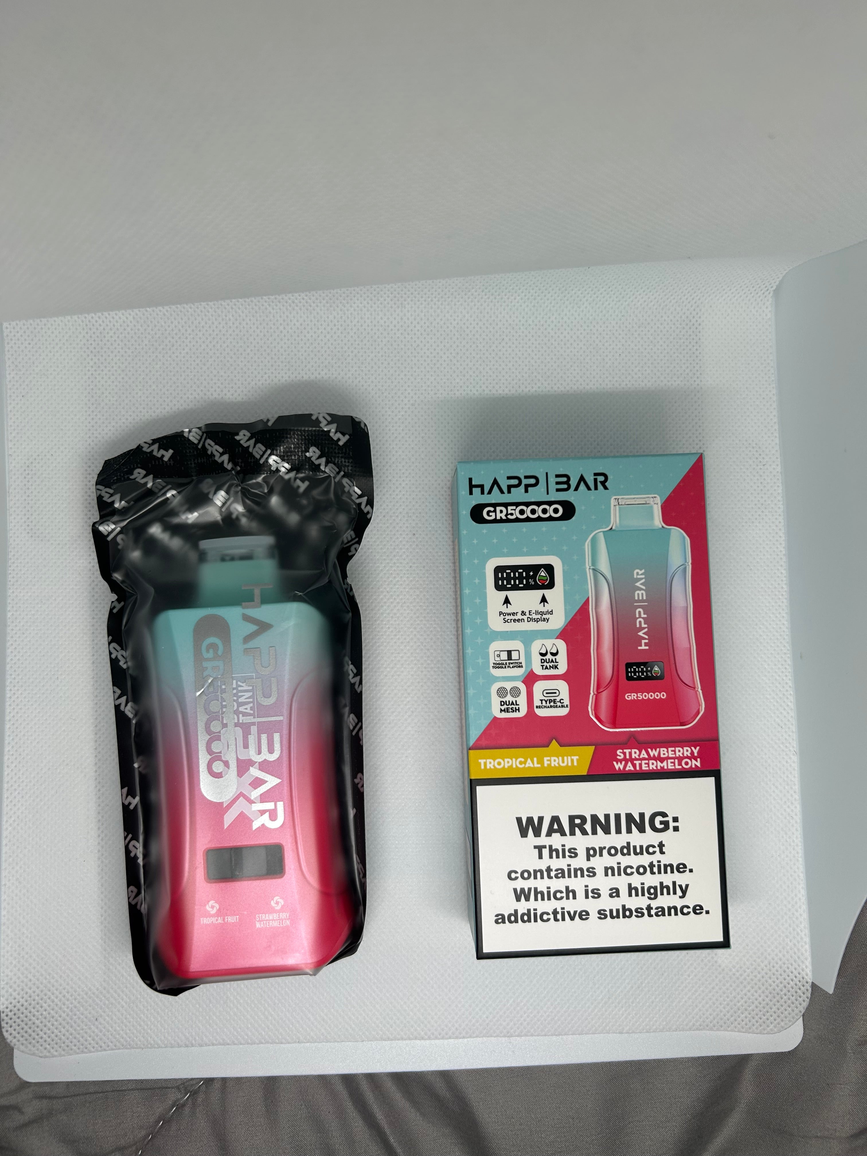 HAPP BAR 50K (3 in 1)Tropical Fruit & Strawberry Watermelon